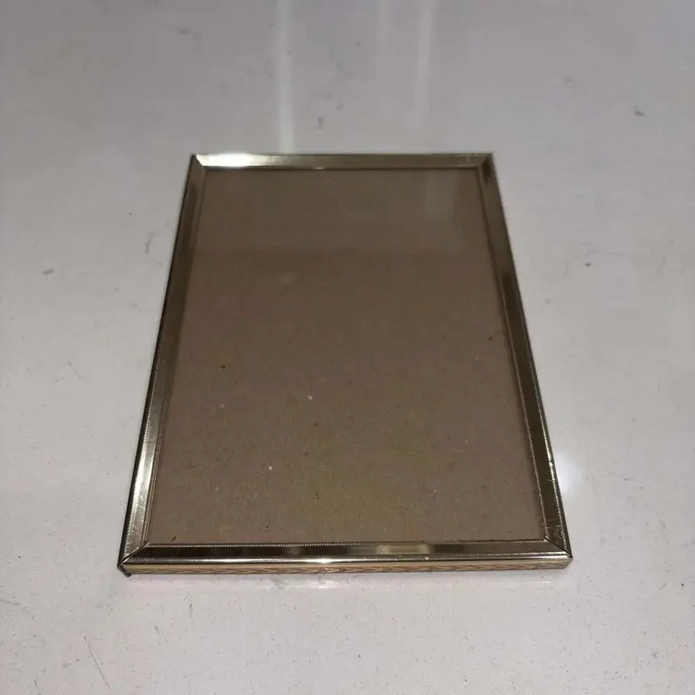 Vintage Gold Tone Metal Picture Frame 5x7 Tabletop or Wall Mount
